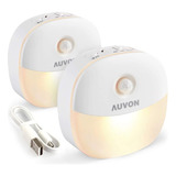 Auvon - Luz Nocturna Recargable Con Sensor De Movimiento