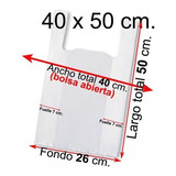 Bolsas Camiseta Plásticas Blancas 40x50 - 100 Unidades