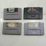 Conjunto Com 4 Fitas/ Cartuchos P/ Super Nintendo Snes