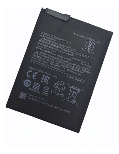Batería Para Xiaomi Redmi Note 9 Pro Bn53 Alta Calidad 