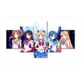 Cuadros Decorativos Sailor Moon   5 Piezas 134x72cm