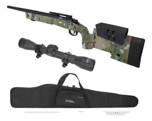 Rifle Sniper Airsoft M40 Sa-s02 Multicam+ Luneta 4x32+ Capa