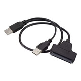 Adaptador 2.0 Usb Doble Potencia Disco Duro Sata A Usb 2.0