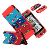 Funda Para Nintendo Switch Oled Hermanos Plomeros Rojo Verde