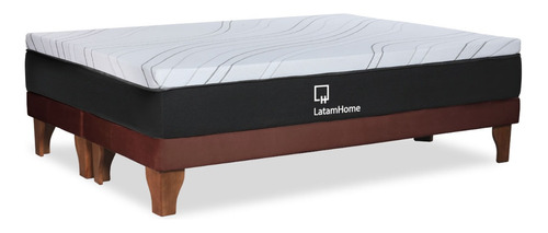 Cama Zen Top Foam Hybrid Tela Chocolate Super King