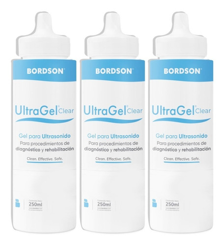  Tripack Gel Cavitación Ultragel Clear 750ml Fragancia No Tipo De Envase Flexienvase