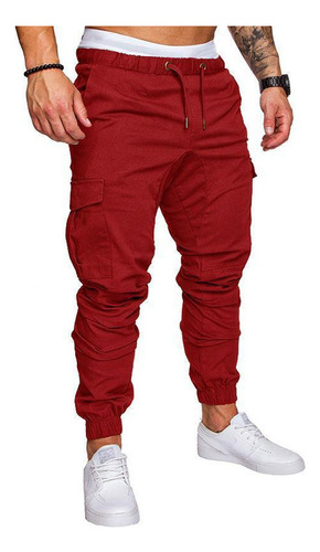 Pantalón Cargo Multibolsillos, Leggings De Hombre