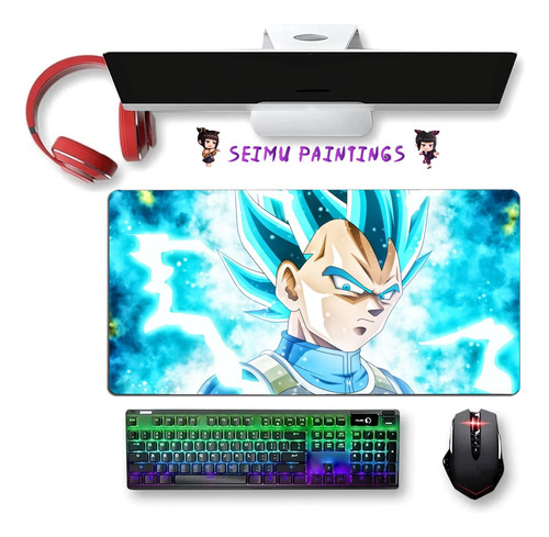 Mouse Pad Grande Anime Dragon Ball Super Vegeta Blue 40x90cm