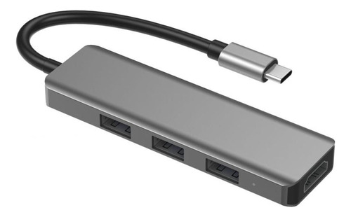 Hub Usb 3.1 Satellite A-hubc52 Hdmi/3usb3.0/type-c Cinza