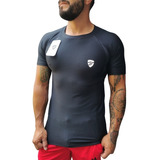 Playera Licra Manga Corta Deportiva Compresión Gym Slim Fit