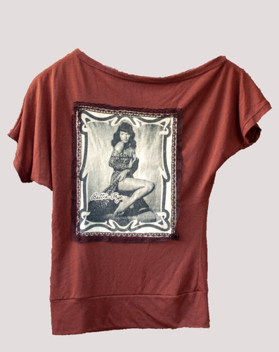 Remera Vintage - Bettie Page - Única -