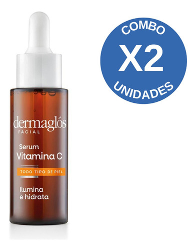 Pack X2 Dermaglós Serum Facial Vitamina C 25 Ml