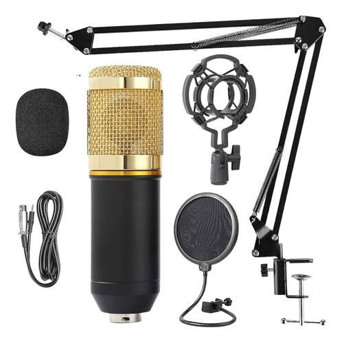 Kit Microfone Condensador Bm800 Original Para Pc