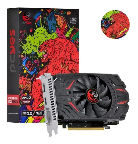 Placa De Video Amd Radeon Rx550 4gb Gddr5 128 Bits Pcyes