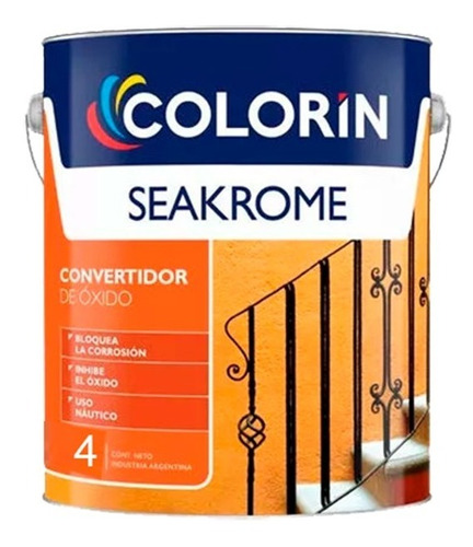 Seakrome Convertidor Anti Oxido 4 Lts. Colorin