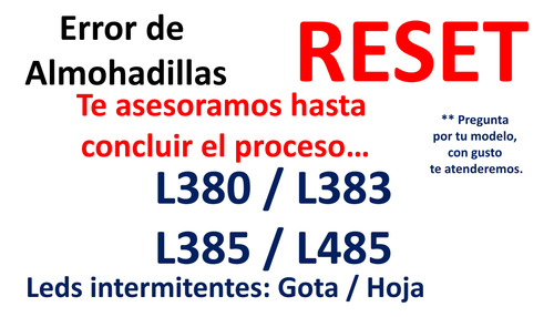 Reset L380-l383-l385-l485 Almohadillas / Hazlo Tú Mismo...