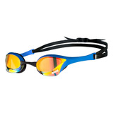 Antiparras Arena Cobra Ultra Mirror Swipe Color Azul Lente Espejado Amarillo Competicion Fina Racing Antifog Hidrodinamicas Menor Resistencia