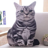 Almohadas Decorativas Forma De Gato 3d, Peluche Creativ...