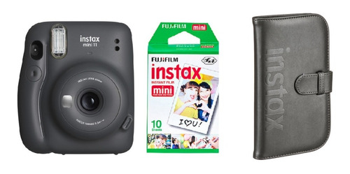 Fujifilm Instax Mini 11 Selfie + 10 Fotos + Álbum 108 Negro