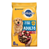 Pedigree Alimento Seco Perro Adulto Carne Pollo Cereal 8kg