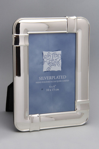 Portarretratos Metal C/ Baño De Plata Silverplated 10x15 Cm 