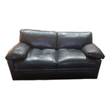 Sillon Sofa  2 Cuerpos Impecable Cuero Ecologico Muy Comodo