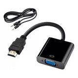 Cabo Conversor Adaptador Hdmi Para Vga Com Saída P2 De Áudio