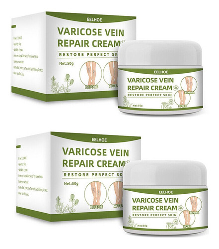 2 Unidades De Crema Reparadora De Venas Varicosas Para Obeso