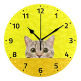 Vendimia Linda Animal Gato Reloj De Pared Encantador De...