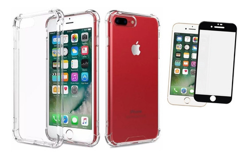 Capinha Impacto Para iPhone 7 Plus / 8 Plus + Pel. Vidro 3d