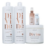 Braé Kit Divine Shampoo + Cond + Máscara + Serum + Ampola
