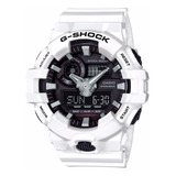 Relógio Casio G-shock Masculino - Ga-700-7adr Cor Da Correia Branco Cor Do Bisel Branco Cor Do Fundo Preto