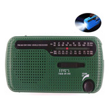 Radio Portátil De Emergencia Am/fm, Alimentación Manual Sola