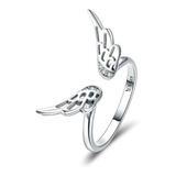 Anillo Alas Ángel Ajustable Para Mujer En Plata 925