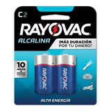 Pila Pack X 2 Pilas Alcalinas Blister Rayovac C Medianas