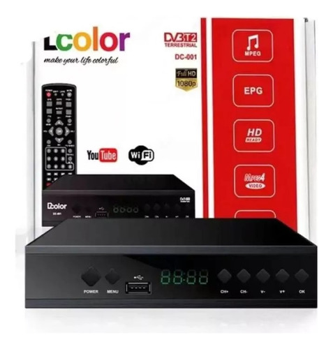 Decodificador Tdt Wifi Youtube Receptor Tv Digital Hd Raco