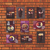 Kit 10 Placas Quadros Decorativos 28x20 Açaí Sorveteria 