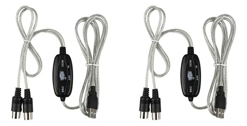 2 Conectores De Cable Midi A Usb Para Sintetizador Pc A M