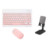 Kit De Teclado Bluetooth Con Ratón Soporte Teléfono/tablet