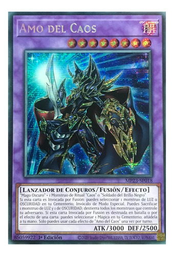 Amo Del Caos Secret Mago Oscuro Yu-gi-oh! Original Konami