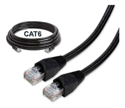 Cable Red Lan Cat 6 Para Ethernet Exterior O Interior 10 Mts