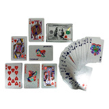 Poker Cartas Casino Profesionales Plateado Juego Mesa Dolar