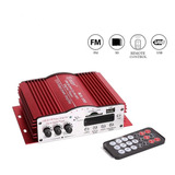 Amplificador Ma100 Auto Moto Mp3 Fm Usb Control Remoto 12v