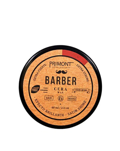 Cera Primont Barber Efecto Brillante 60ml Cabello Y Barba