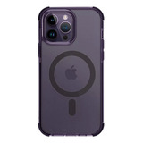 Carcasa Para iPhone 14 Pro Max - Marca Uniq Modelo Combat / Compatible Con Magsafe - Morada