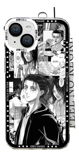 Funda Anime Attack On Titan Para iPhone 11, 12, 13, 14, 15 F