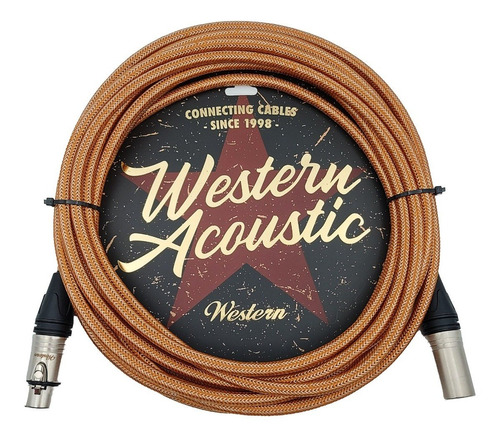 Cable Balanceado De Tela Western Acoustic Xlr - Xlr  - 6 Mts