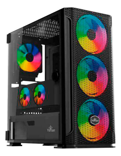 Gabinete Yeyian Ygh-49703 Hollow 2500 Atx 3 Ventiiadores Rgb