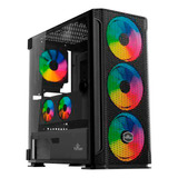 Gabinete Yeyian Ygh-49703 Hollow 2500 Atx 3 Ventiiadores Rgb