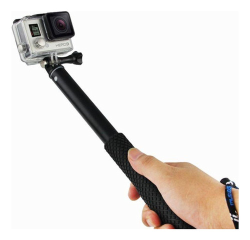 Bastao Selfie Extensivo Até 92cm Para Gopro Xtrax Sjcam Cor Preto